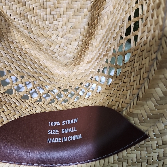 Natural Woven Hat with Patterned Band - Picture 3 of 5